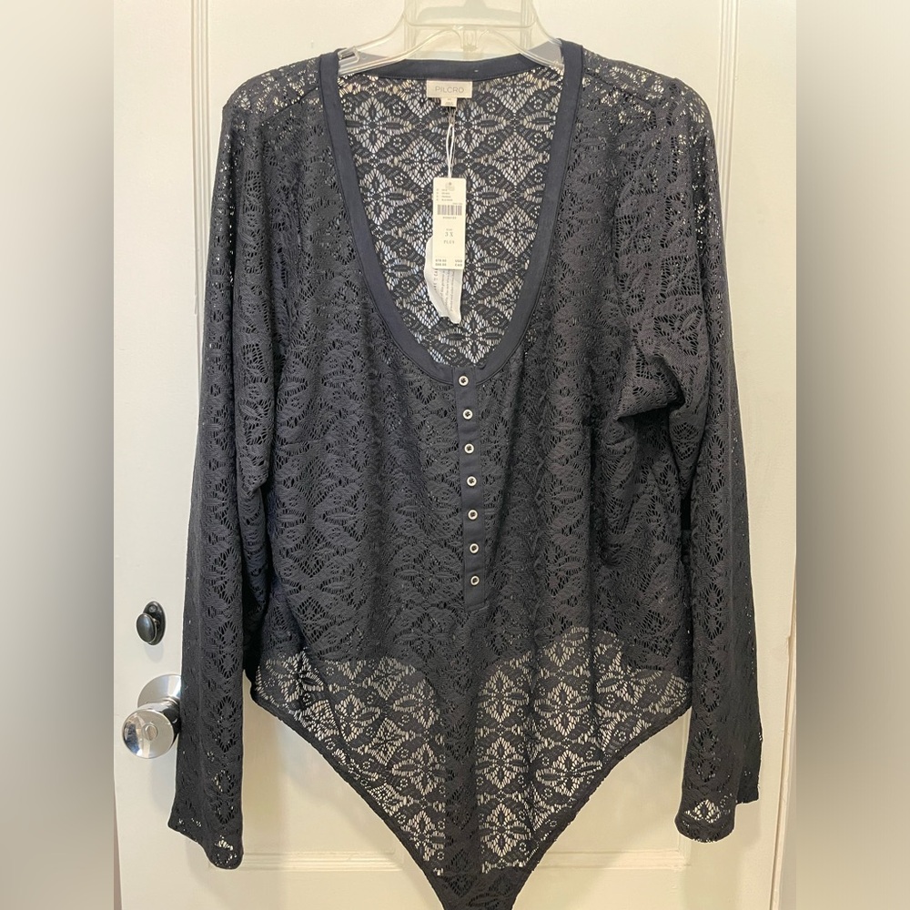 NWT Anthropologie (Pilcro) plus size lace bodysuit 3X